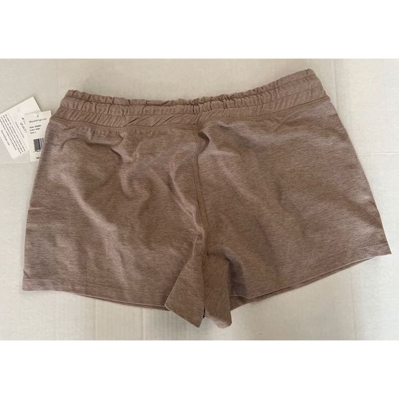 BEYOND YOGA SD5060 Women Sz Large CHAI/TAUPE WORKED UP SHORTS - Picture 6 of 7